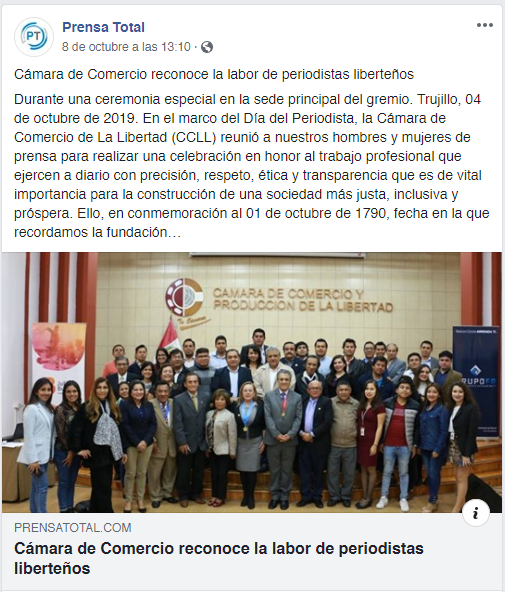 10.10.19.04 Prensa Total FB CCLL reconoce periodistas