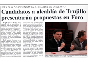Candidatos a alcaldía de Trujillo presentarán propuestas en Foro (Fuente: Nuevo Norte)