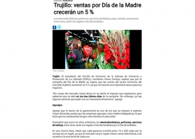 Trujillo: Ventas por el Día de la Madre crecerán un 5 % (Fuente: La Industria Web)