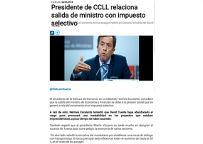 Presidente de la CCPLL relaciona salida de ministro con impuesto selectivo (Fuente: La Industria Web)