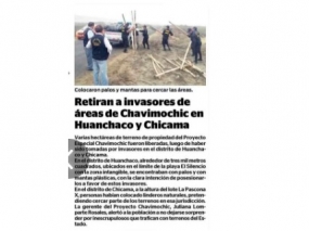Retiran a invasores de áreas de Chavimochic en Huanchaco y Chicama (Fuente: Diario Correo)