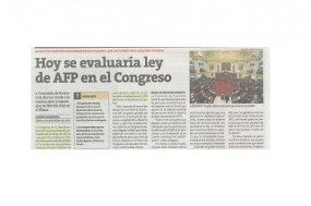 Hoy se evaluaría ley de AFP en el Congreso (Fuente: Perú 21)