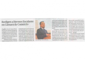 Reeligen a Hermes Escalante como presidente de la Cámara de Comercio (Fuente: La República)