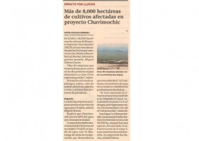 Más de 8,000 hectáreas de cultivos afectadas en proyecto Chavimochic (Fuente: Gestión)