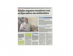 Elidio espera reunirse con el Ejecutivo en setiembre (Fuente: La Industria)
