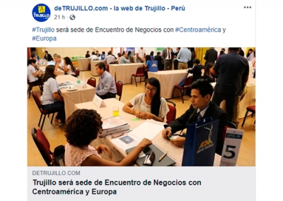 Trujillo será sede de Encuentro de Negocios con Centroamérica y Europa (Fuente: De Trujillo - Facebook)