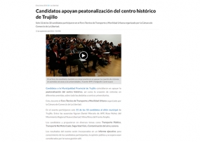 Candidatos apoyan peatonalización del centro histórico de Trujillo (Fuente: RPP)
