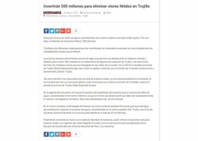 Invertirán 500 millones para eliminar olores fétidos en Trujillo (Fuente: Trujillo Informa)