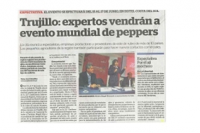 Trujillo: expertos vendrán a evento mundial de Peppers (Fuente: La Industria)