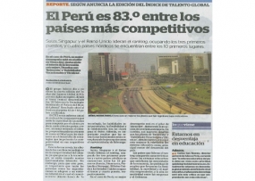 El Perú es 83.° entre los países más competitivos (Fuente: La Industria)