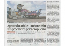 Agroindustriales embarcarán sus productos por aeropuerto (Fuente: La República)
