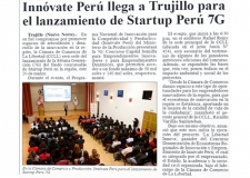 ​Innóvate Perú llega a Trujillo para el lanzamiento de Startup Perú 7G (Fuente: Nuevo Norte)