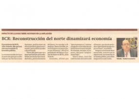 BCR: Reconstrucción del norte dinamizará la economía (Fuente: Diario Gestión)