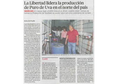 La Libertad lidera producción de Puro de Uva en el norte peruano (Fuente: La República)
