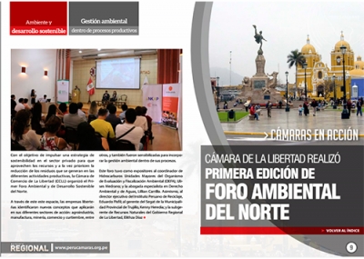 Cámara de La Libertad realizó primera edición del Foro Ambiental del Norte (Fuente: PeruCámaras)