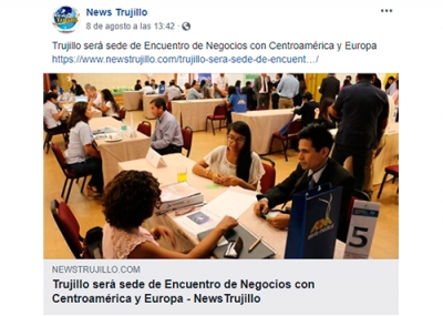 Trujillo será sede de Encuentro de Negocios con Centroamérica y Europa (Fuente: News Trujillo - Facebook)