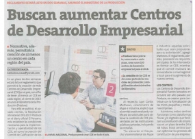 Buscan aumentar Centros de Desarrollo Empresarial (Fuente: Perú21)