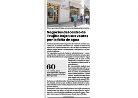 Negocios del centro de Trujillo bajan sus ventas por la falta de agua (Fuente: Correo)