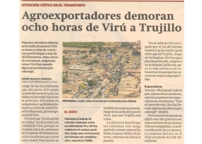 Agroexportadores demoran ocho horas de Virú a Trujillo (Fuente: Gestión)