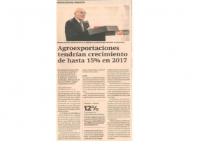 Agroexportaciones tendrían crecimiento de hasta 15 % en 2017 (Fuente: Gestión)