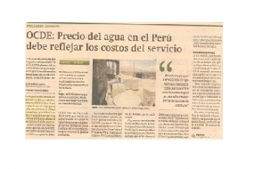 OCDE: Precio del agua en el Perú debe reflejar los costos del servicio (Fuente: Gestión)
