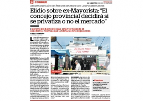 Elidio sobre ex-Mayorista: &quot;El concejo provincial decidirá si se privatizara o no el mercado&quot; (Fuente: Correo)