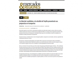La Libertad: candidatos a la alcaldía de Trujillo presentarán sus propuesta en transportes (Fuente: Mercados &amp; Regiones)