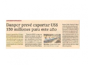Danper prevé exportar US$150 millones para este año (Fuente: Gestión)