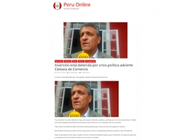 Inversión está detenida por crisis política advierte Cámara de Comercio (Fuente: Perú Online)