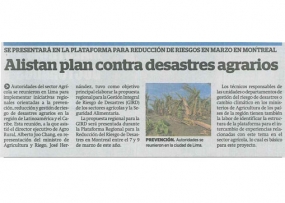 Alistan plan contra desastres agrarios (Fuente: La Industria)