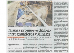 Cámara promueve diálogo entre ganaderos y Minagri (Fuente: La República)