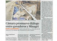 Cámara promueve diálogo entre ganaderos y Minagri (Fuente: La República)