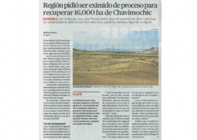Región pidió ser eximido de proceso para recuperar 16,000 ha de Chavimochic (Fuente: La República)