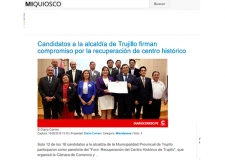 Candidatos a la alcaldía de Trujillo firman compromiso por la recuperación del Centro Histórico (Fuente: Mi Quiosco)