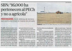 SBN: &quot;16,000 ha pertenecen al Pech y no a agrícola&quot; (Fuente: La República)