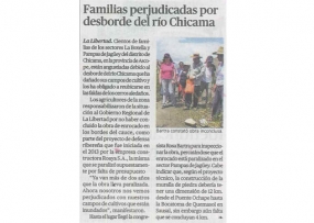 Familias perjudicadas por desborde del río Chicama (Fuente: La República)