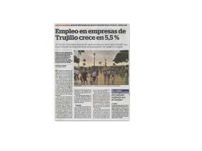 Empleo en empresas de Trujillo crece en 5,5% (Fuente: La Industria)