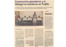 Empresarios ganaderos y el Minagri se reunieron en Trujillo (Fuente: Suplemento Cash - La Industria)