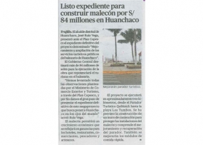 Listo expediente para construir malecón por S/ 84 millones en Huanchaco (Fuente: La República)