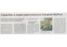 Capacitan a mypes para concurso Compras MyPerú (Fuente: La Industria)