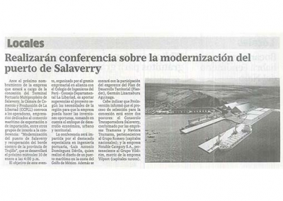 Realizarán conferencia sobre la modernización del puerto de Salaverry (Fuente: Panorama Trujillano)