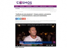 Trujillanos alzaron los pañuelos en señal de solidaridad (Fuente: Tv Cosmos)