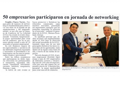 CCLL organiza jornada de networking para empresarios (Fuente: Nuevo Norte)