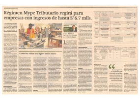 Régimen Mype Tributario regirá para empresas con ingresos de hasta S/ 6.7 mlls. (Fuente: Gestión)
