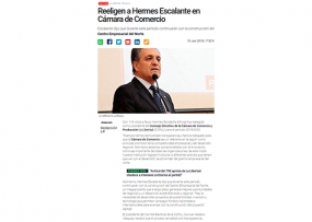 Reeligen a Hermes Escalante como presidente de la Cámara de Comercio (Fuente: La República Web)