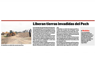 Liberan tierras invadidas del Pech (Fuente: Correo)