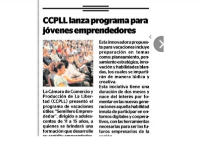 CCLL lanza programa para jóvenes emprendedores (Fuente: Correo)