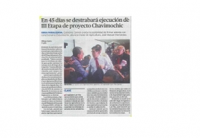 En 45 días se destrabará ejecución de III Etapa del proyecto Chavimochic (Fuente: La República)