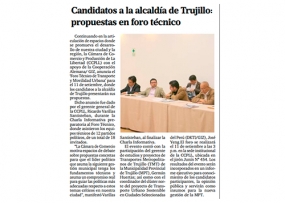 Candidatos a la alcaldía de Trujillo: propuestas en el Foro Técnico (Fuente: Panorama Trujillano)