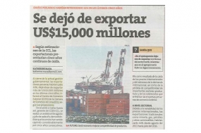 Se dejó de exportar US$15,000 millones (Fuente: Perú21)